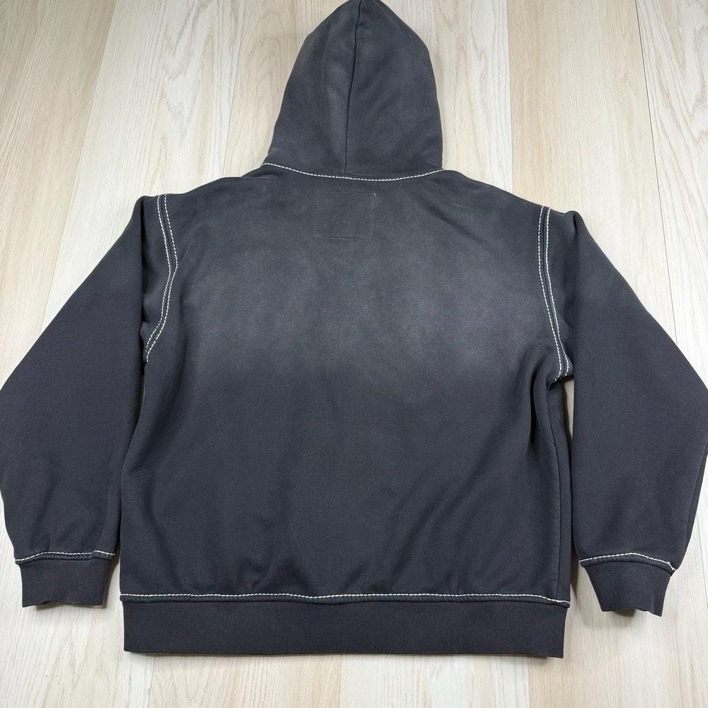 Supreme x True Religion Full Zip Hooded Fleece Graphic Print Hoodie Black Large - Picture 11 of 16